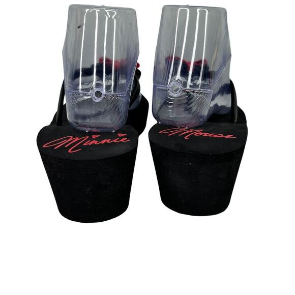 Disney Minnie Mouse Platform Wedge Thong Flip Flops Sandals 9 - Picture 10 of 12